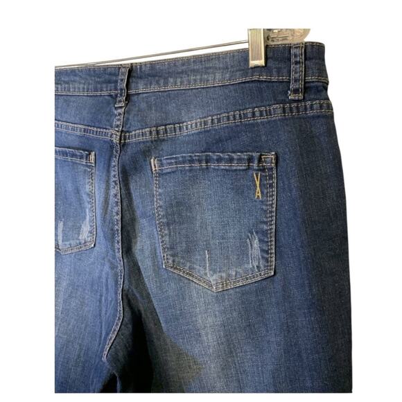 Vintage America Boho Patched Skinny Jeans 12R/31 Denim Jean - Picture 4 of 6